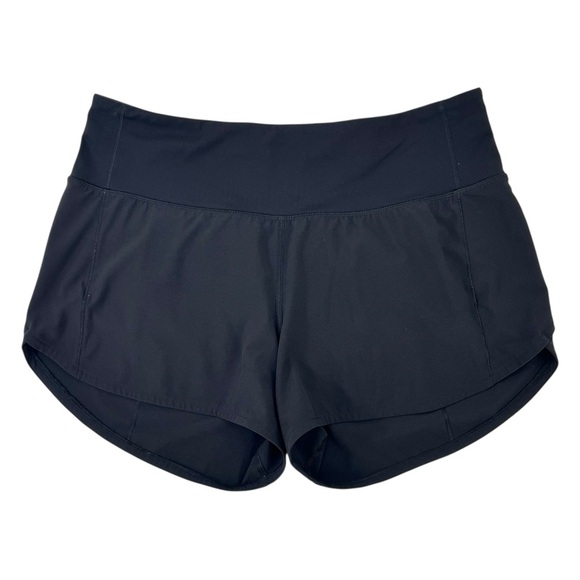 lululemon athletica Pants - Lululemon Speed Up Short Long 4" Inseam - Black Active Runner Shorts sz 6